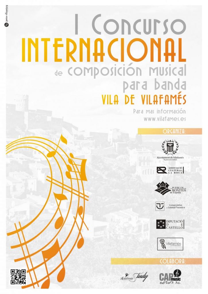 cartel I Concurso Internacional de composición musical para banda